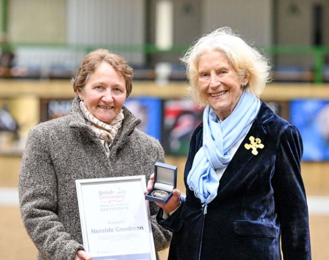 Nereide Goodman is one of two recipients of the BD Medal of Honour in 2024 :: Photo © British Dressage