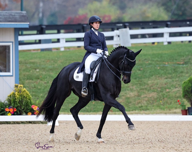 Kate Fleming-Kuhn and Franzsis HSR produced the only plus-70% score to capture the Prix St. Georges Championship :: Photo © Sue Stickle