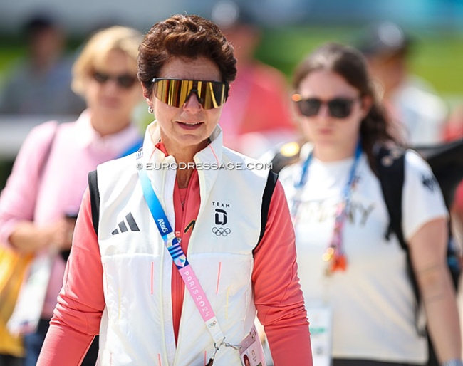 German team trainer Monica Theodorescu at the 2024 Olympic Games in Paris :: Photo © Astrid Appels