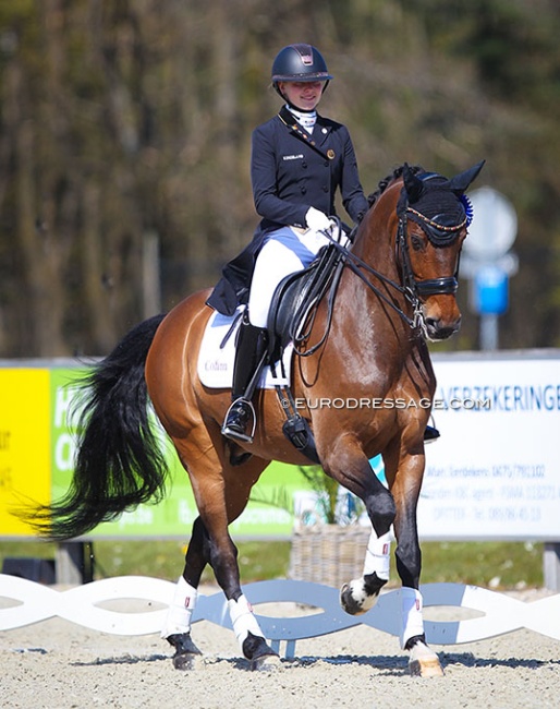 Clara Collard and Escape at the 2021 CDI Opglabbeek :: Photo © Astrid Appels
