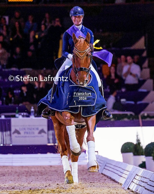 Carina Harnisch and Sheldon Cooper win the 2024 Louisdor Cup Final in Frankfurt :: Photos © Stefan Lafrentz