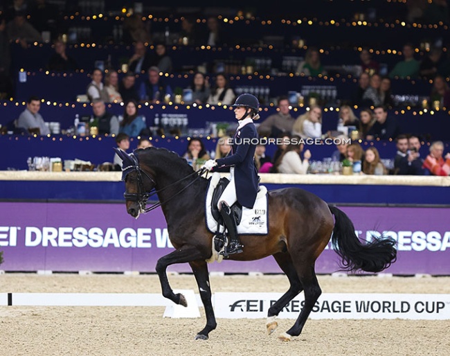 Dinja Van Liere and Hermes win the World Cup Qualifier at the 2024 CDI-W Mechelen :: Photo © Astrid Appels