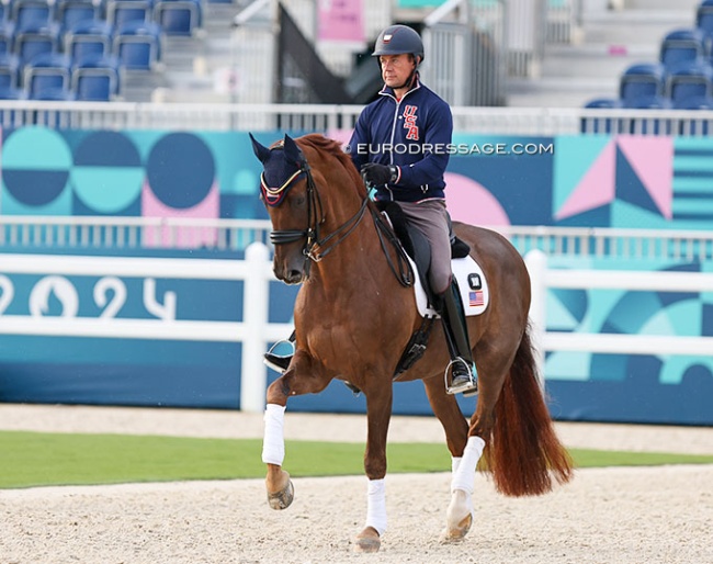 Endel Ots and Bohemian at the 2024 Olympic Games in Paris where they were U.S. team reserves :: Photo © Astrid Appels