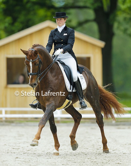 Tessa Frank and Furst Nymphenburg at the Nurnberger Burgpokal qualifier in Redefin 2014 :: Photo © Stefan Lafrentz