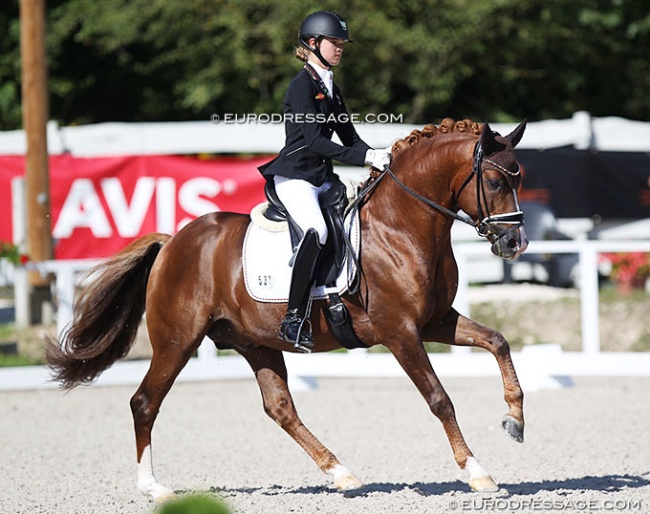 Antonia Roth on Daily Pleasure at the 2020 European Pony Championships :: Photo © Astrid Appels