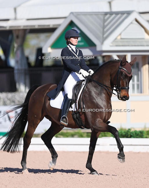 Emily Miles and Java Dulce at the 2023 Palm Beach Dressage Derby :: Photo © Astrid Appels