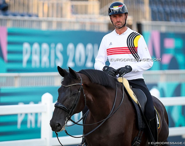 Domien Michiels and Intermezzo van het Meerdaalhof at the 2024 Olympics :: Photo © Astrid Appels