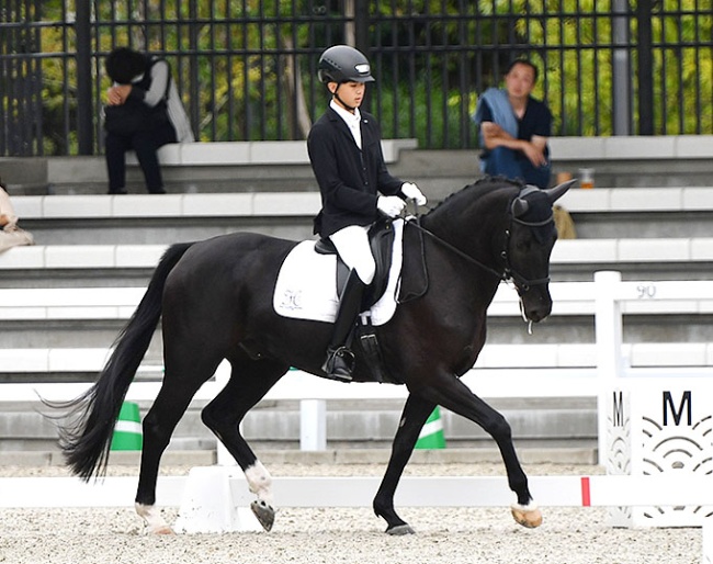 Isami Saito and Poronociw Will are the champions in the children division at the 2024 Japanese Youth Riders Championships :: Photos © Japan Equestrian Federation