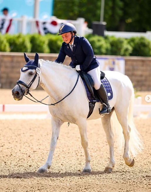 Ryder Mosqueda on PRE bred Atlantico XLVI (by Alfarero XI x Jenson) won silver in the "USEF Dressage Seat Medal Final 13 & Under" at the 2024 U.S. Dressage Championships :: Photo © US Equestrian