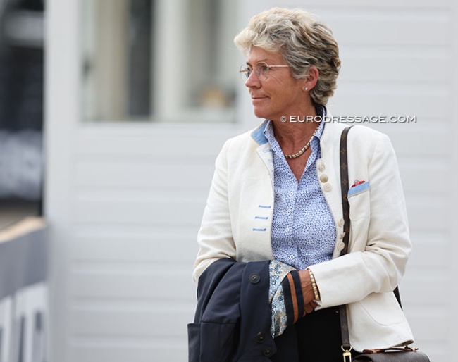 Ulrike Nivelle at the 2024 World Young Horse Championships in Ermelo :: Photo © Astrid Appels