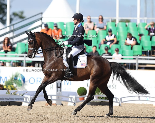 Kate Shoemaker and Quiana at the 2022 World Para Drssage Championships :: Photo © Astrid Appels