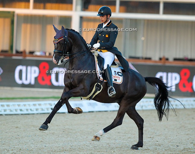 Sergio Garcia Bermejo and Hexagon's Innuendo at the 2021 European Under 25 Championships :: Photo © Astrid Appels