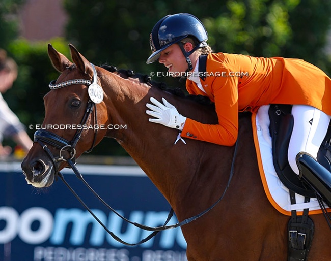Esmee Boers and Kiki G at the 2024 European Junior Riders Championships :: Photos © Astrid Appels