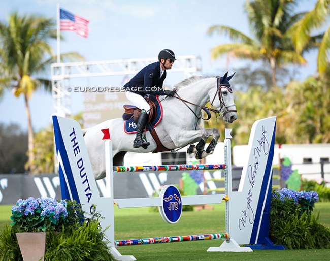I'll do it if I have to: photographing show jumpers ;) - Brazilian Eduardo Pereira De Menezes on the BWP bred OrigiPhotos © Astrid Appels
