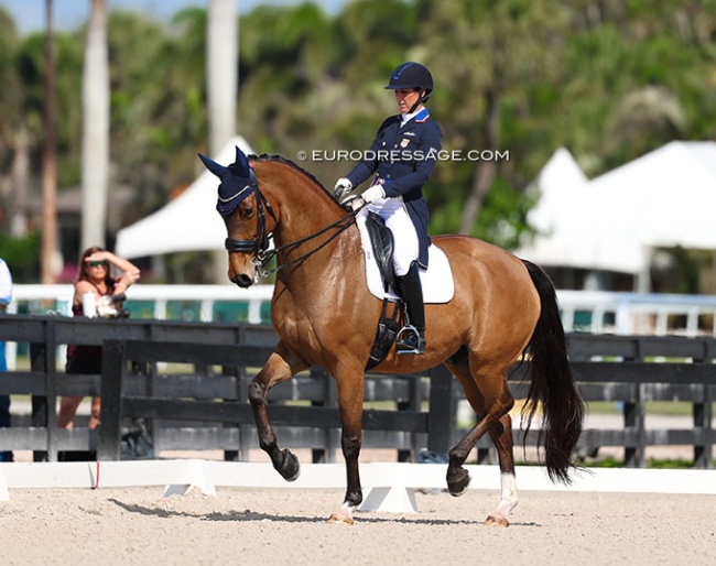 Kasey Perry-Glass and Heartbeat WP at the 2025 Global Dressage Festival in Wellington in their first Grand Prix together :: Photos © Astrid Appels