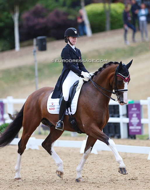 Annabelle Rehn and Vestervangs Garson at the 2022 European Junior Riders Championships :: Photo © Astrid Appels