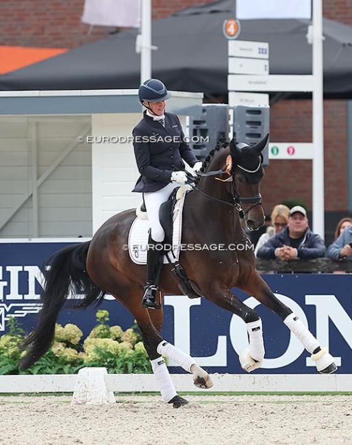 Maria Anita Andersen on Rosee de Fontaine at the 2023 World Young Horse Championships :: Photo © Astrid Appels
