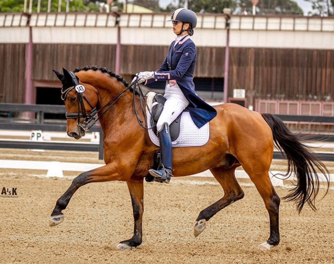 Cynthia Makishima and Dambacu NL competing in California :: Photo © AJSK photography