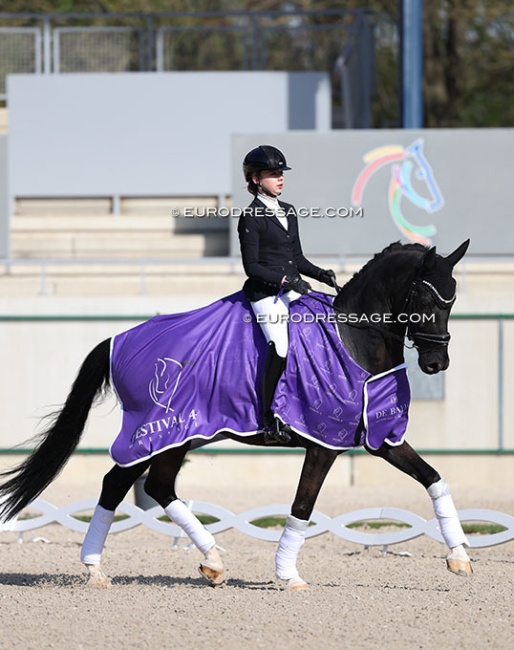 Belgian Children rider Elise van Os on Reliv van 't Amarylishof at the 2025 CDI Aachen Festival 4 Dressage :: Photo © Astrid Appeks