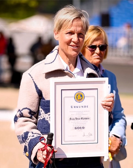 Insa Hansen at the special ceremony held at the 2025 CDI Hagen 