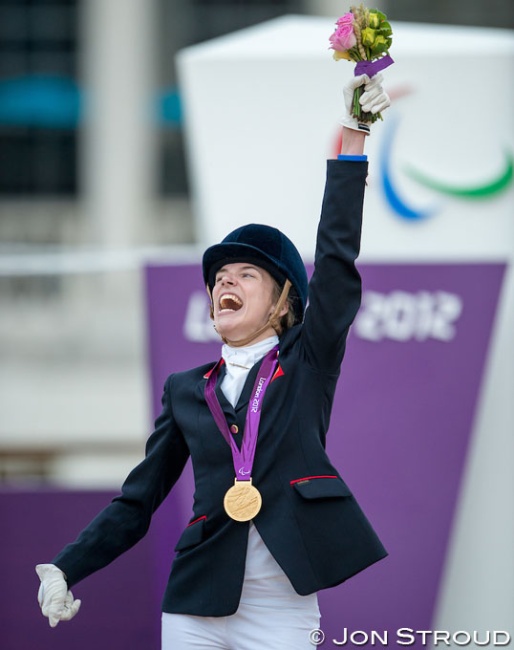 Sophie Christiansen wins gold at the 2012 Paralympics in London :: Photo © Jon Stroud