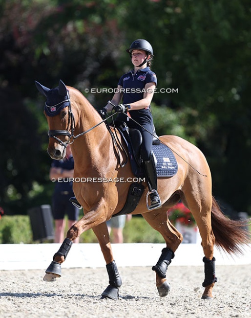 Ruby Hughes and Classic Goldstrike at the 2023 European Junior Riders Championships in Kronberg :: Photo © Astrid Appels