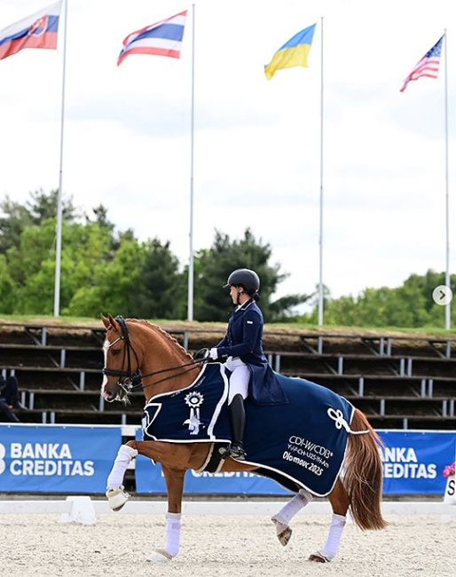 Suphajit Vuntanadit and Wall Street JV win the Grand Prix for Special CDI 3* at the 2025 CDI-W Olomouc in Czech Republic :: Photo © Lukasz Kowalski
