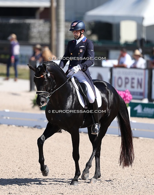 Marcus Orlob on JJ Glory Day in the developing GP horse test at the 2025 Palm Beach Derby :: Photo © Astrid Appels