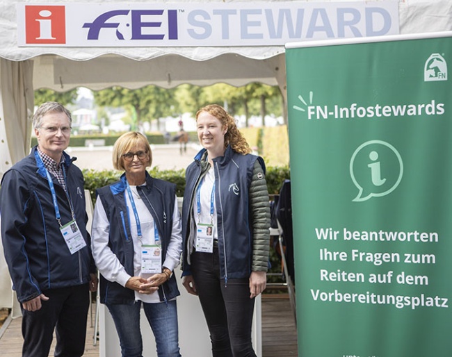 Thies Kaspareit, Ulrike Lautemann, and Sabrina Finke as Info Stewards at the 2024 CDIO Aachen