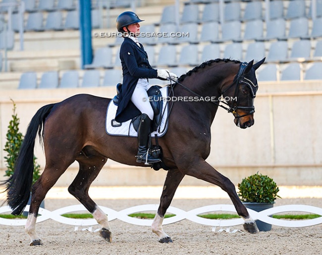 Amélie Decruyenaere Haupert on Finaud at the 2025 CDI Aachen Festival 4 Dressage :: Photo © Astrid Appels