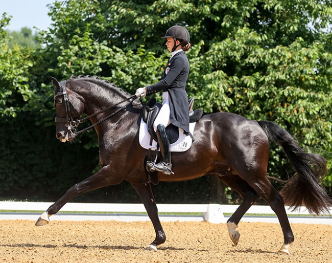 Felicitas Simoncic on Four Legends KS at the 2025 CDI Achleiten