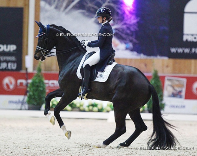 Britney de Jong and Caramba at the 2020 CDI Lier when she was still competing in the able bodied Young Riders division :: Photo © Astrid Appels