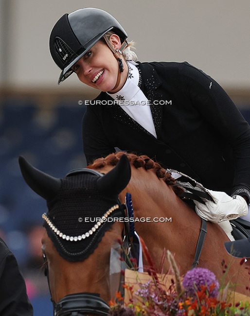 Simone Pearce at the 2023 World Young Horse Championships in Ermelo :: Photo © Astrid Appels