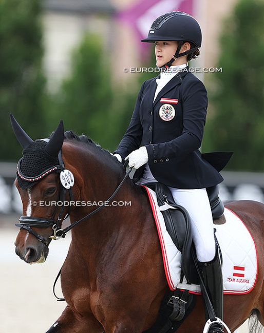 Nele Cordt, last year at the 2024 European Pony Championships with Nordbygaards Chanell :: Photo © Astrid Appels