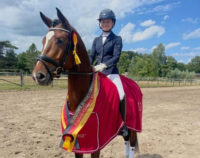 Phoebe Peters on Eugene Reesink's Trakehner Kanté at the 2025 Trakehner Championships in Münster