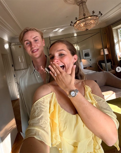 Nina Rademaeker and Calle Lundgren got engaged and are expecting