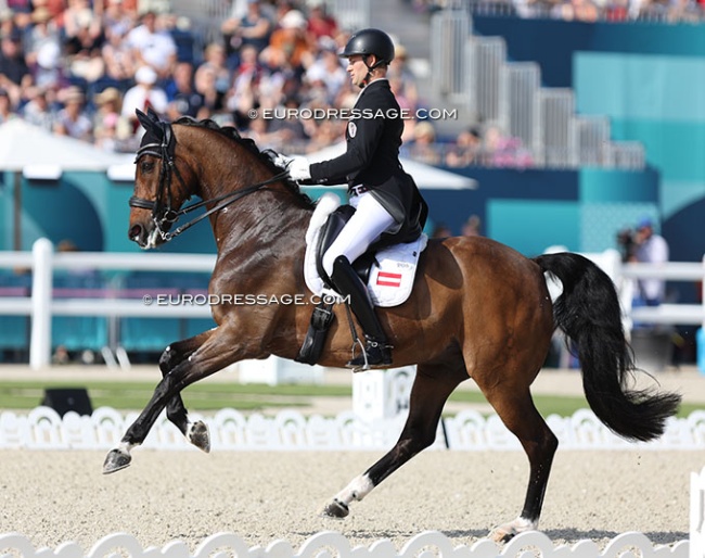Florian Bacher and Fidertraum at the 2024 Olympic Games in Paris :: Photo © Astrid Appels