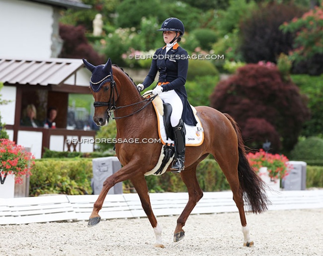 Micky Schelstraete and Venicia at the 2025 European Young Riders Championships :: Photo © Astrid Appels