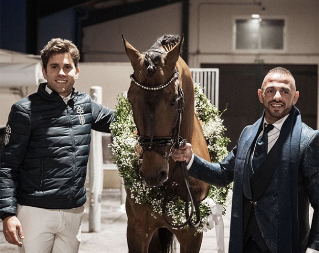 Joao Marcari Oliva and Thiago Mantovani at Escorial's retirement ceremony in Madrid