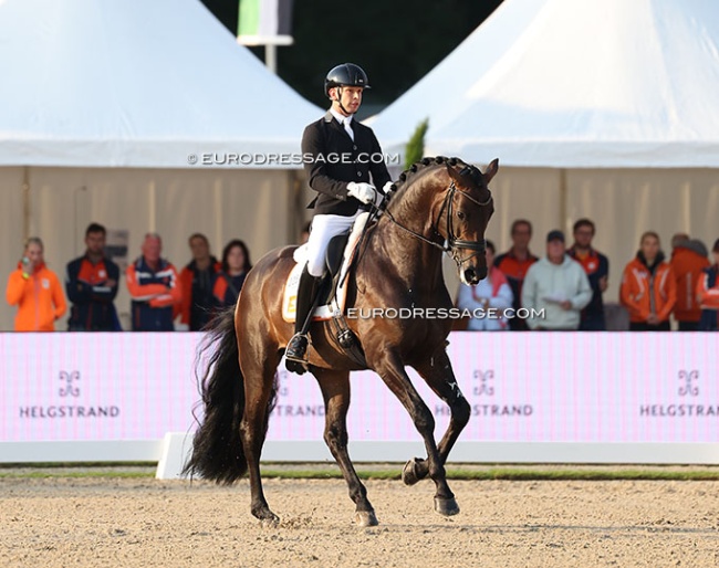 Bart Veeze and Roman Empire at the 2025 World Young Horse Championships :: Photo © Astrid Appels