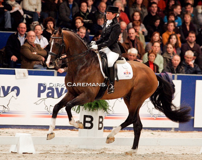Kim Leduc and Trento B at the 2007 KWPN Stallion Licensing show :: Photo © Dirk Caremans