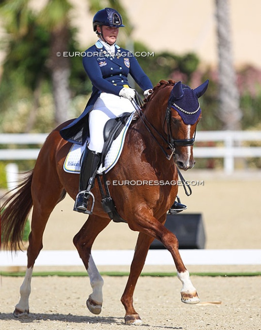Cecilia Bergåkra and Izack at the 2021 European Young Riders Championships :: Photo © Astrid Appels