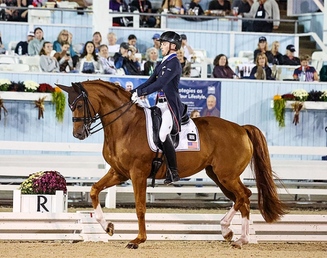 Benjamin Ebeling and Bellena at the 2025 Dressage at Devon CDI-W :: Photo © Sue Stickle
