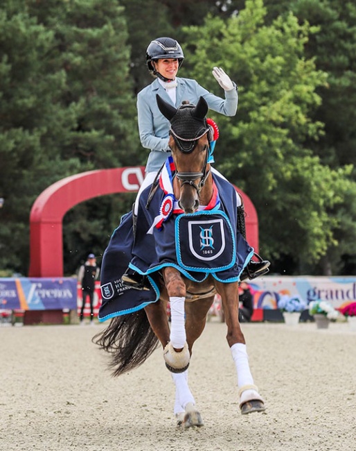 Charlotte Chalvignac Vesin and Furstin Toto LH at the 2025 French Young Horse Championships :: Photo © PSV