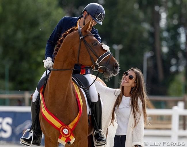 Bernat Barrachina and María Culsán's Elvis is the 2025 Spanish Young Horse Champion in the 6-year old division :: Photo © Lily Forado