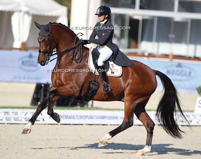 Wagemans with Ellington at the 2021 European Under 25 Championships :: Photo © Astrid Appels