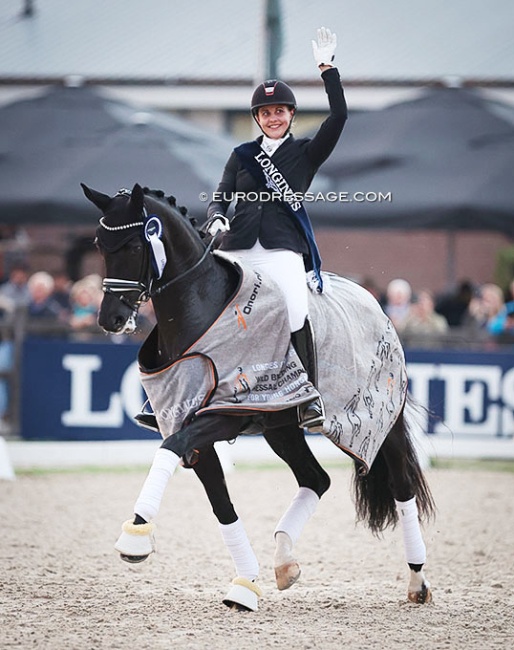 Lyngbjergs St. Paris, the 2022 World Young Horse Champion :: Photo © Astrid Appels