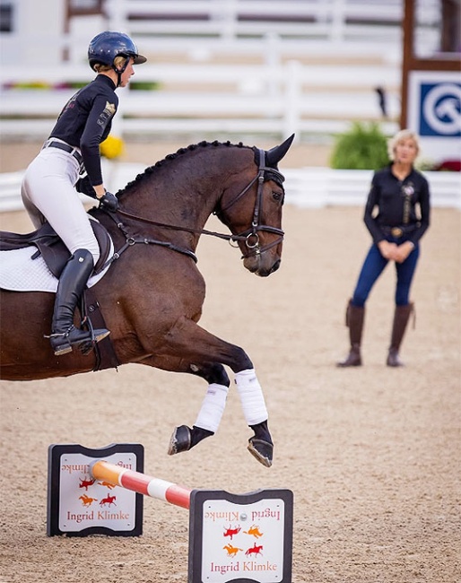 Isabelle Bosley and Conner in the Ingrid Klimke Masterclass at 2025 Dressage at Devon :: Photo © DAD