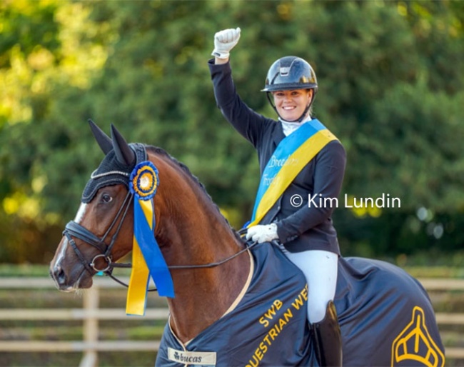 Lina Dolk and 4-year old Swedish champion Mackmyras Amorino :: Photo © Kim Lundin