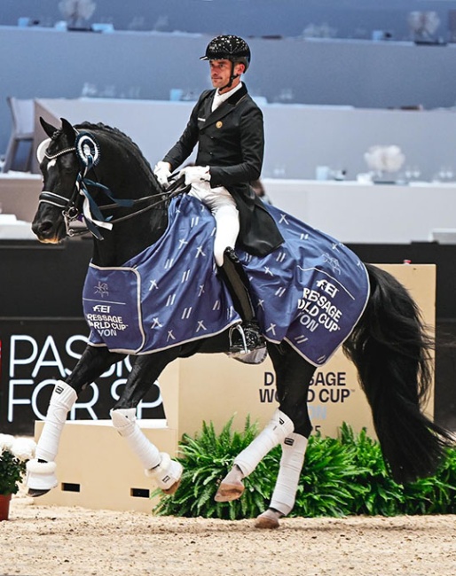 Justin Verboomen and Zonik Plus win the Grand Prix at the 2025 CDI-W Lyon :: Photo © PSV